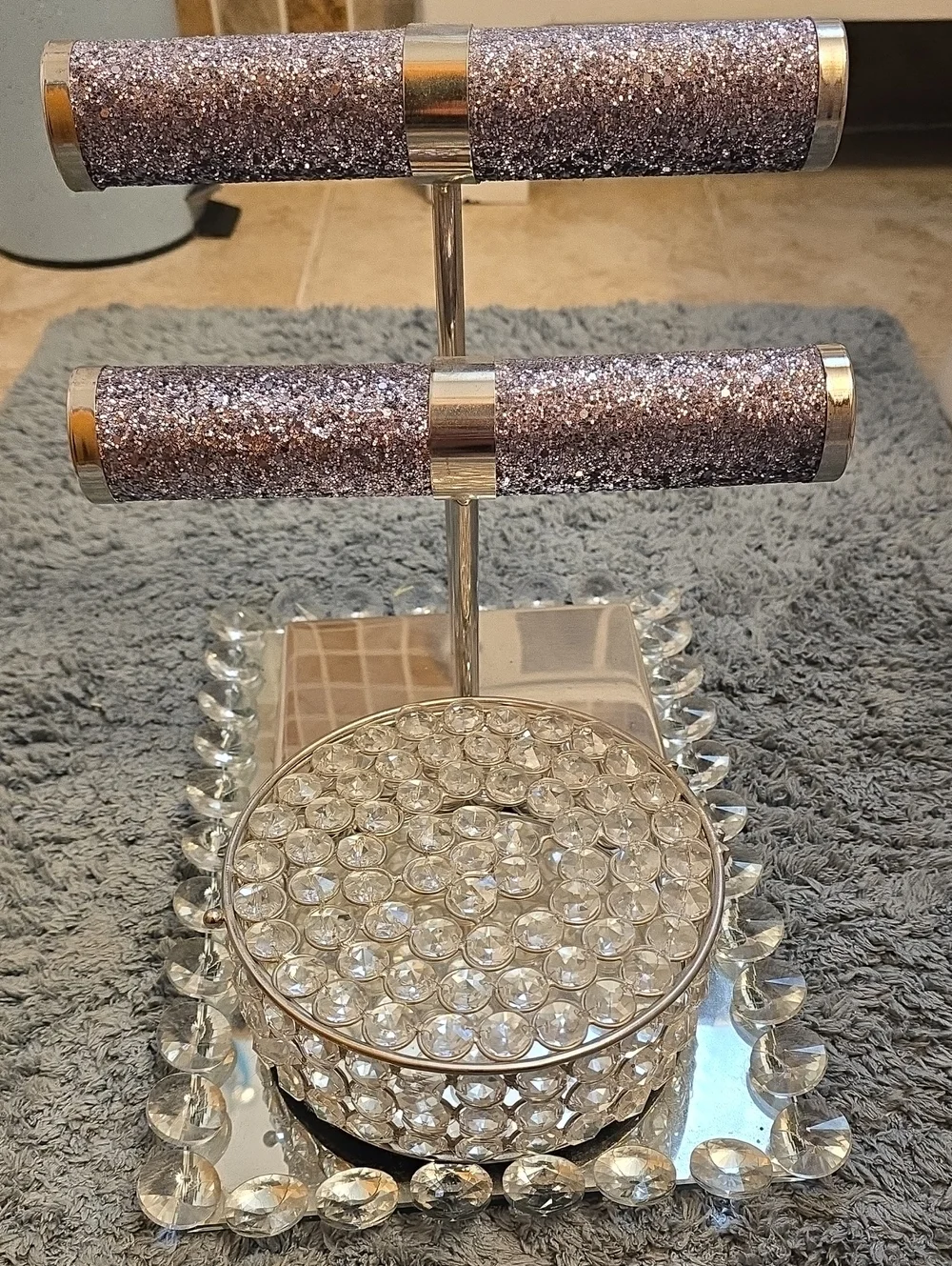 3 Piece Crystal Sparkle Jewely Display Set